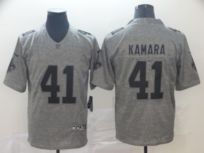 New Orleans Saints 41 Alvin Kamara Gray Gridiron Gray Vapor Untouchable Limited Jersey