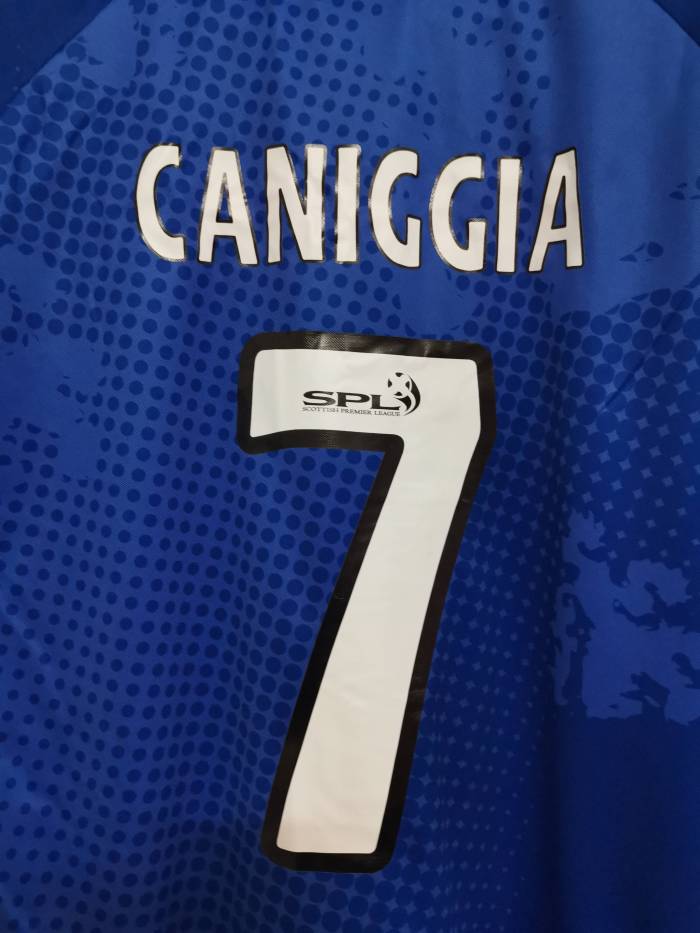 Retro Jersey 2002-2003 Rangers CANIGGIA 7 Home Soccer Jersey Vintage Football Shirt