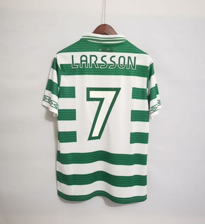 Retro Jersey 1998-1999 Celtic LARSSON 7 Home Soccer Jersey