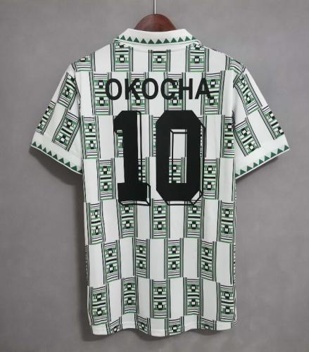 Retro Jersey 1994 Nigeria OKOCHA 10 Away Vintage Soccer Jersey