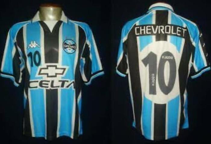 Retro Jersey 2000 Gremio 10 CHEVROLET Home Soccer Jersey Vintage Football Shirt