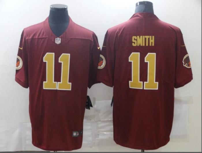 Washington Redskins 11 SMITH Red/Gold NFL Jersey