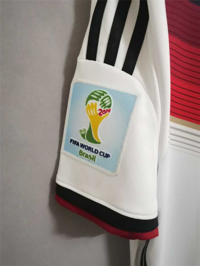 with 4 Stars+Golden FIFA+World Cup Patch Retro Jersey 2014 Germany GOTZE 19 Home Soccer Jersey