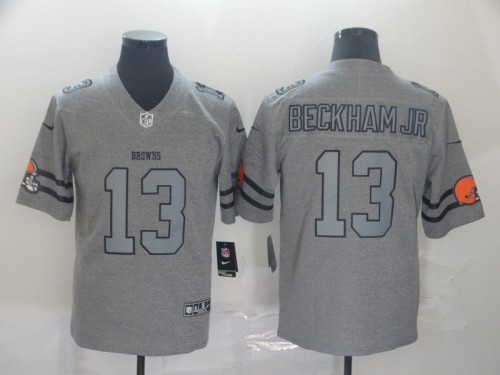 Cleveland Browns 13 BECKHAM JR 2019 Gray Gridiron Gray Vapor Untouchable Limited Jersey