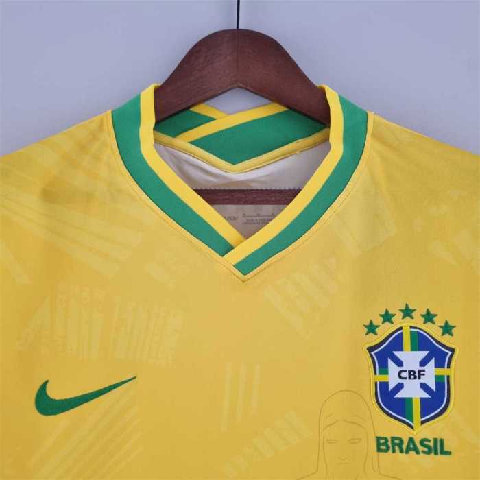 Fans Version 2022 Brazil Classic Version Yellow Soccer Jersey