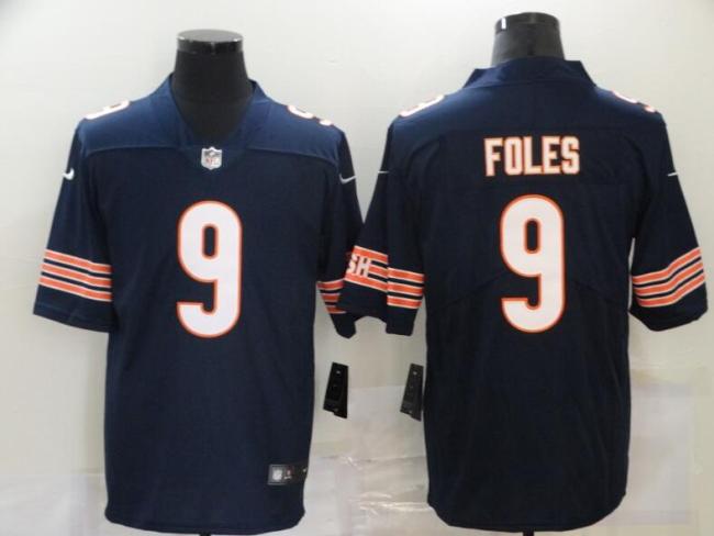 Bears 9 Nick Foles Navy Vapor Untouchable Limited Jersey