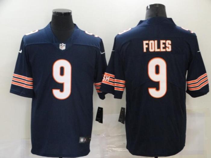 Bears 9 Nick Foles Navy Vapor Untouchable Limited Jersey