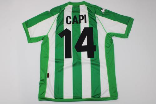 Retro Jersey 2001-2002 Real Betis CAPI 14 Home Soccer Jersey Vintage Football Shirt