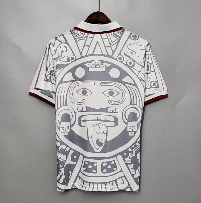 Retro Jersey 1998 Mexico Away White Soccer Jersey Vintage Football Shirt