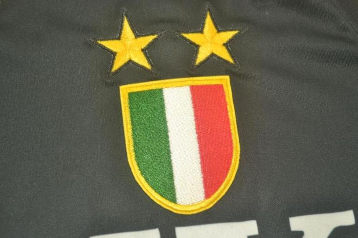 with Coppa Italia+Scudetto+Serie A Patch Retro Jersey 1995-1996 Juventus Away Black Soccer Jersey