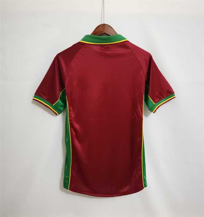 Retro Jersey Portugal 1997-1998 Home Red Soccer Jersey Vintage Football Shirt