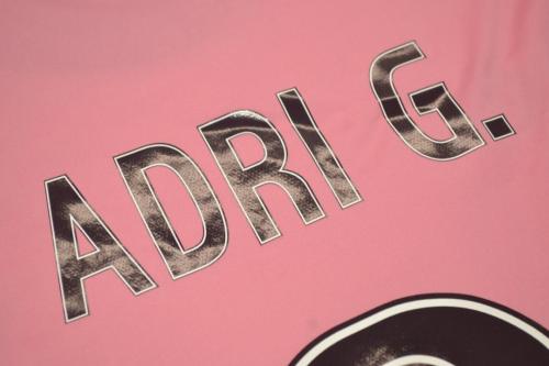with Serie A patch Retro Jersey 2015-2016 Juventus 8 ADRI G. Away Pink Soccer Jersey
