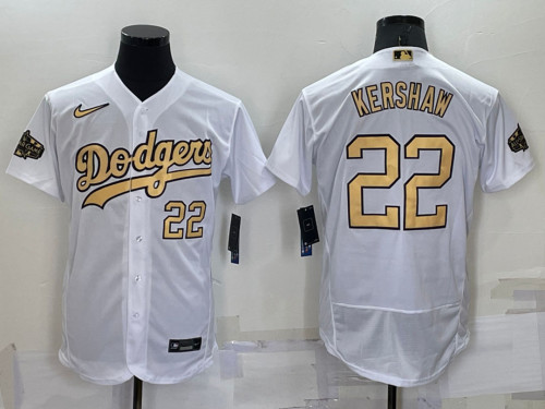 Dodgers 22 Clayton Kershaw White 2022 MLB All-Star Flexbase Jerseys
