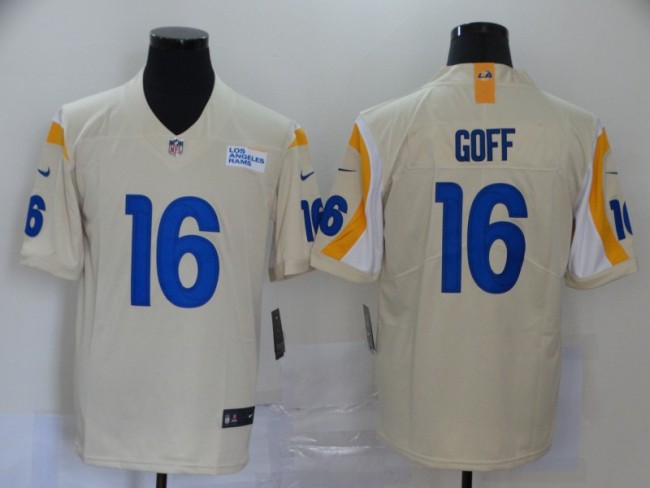 Los Angeles Rams 16 Jared Goff Bone 2020 New Vapor Untouchable Limited Jersey
