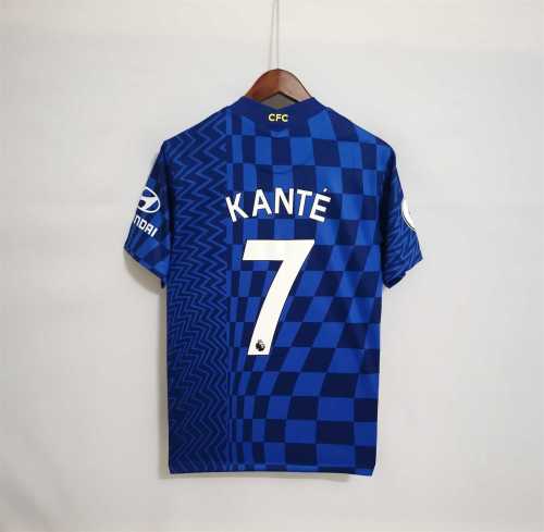 with EPL Patch Retro Jersey 2021-2022 Chelsea KANTE 7 Home Soccer Jersey