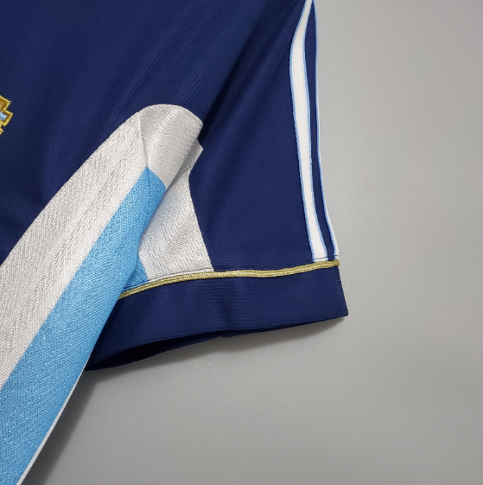 Retro Jersey 1998 Argentina Away Soccer Jersey Blue Vintage Football Shirt