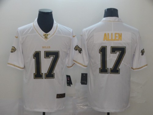 Buffalo Bills 17 ALLEN White Gold Vapor Untouchable Limited Jersey