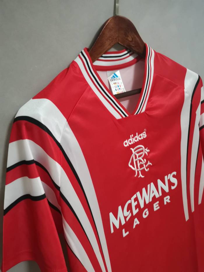 Retro Jersey 1996-1997 Rangers Away Red Soccer Jersey