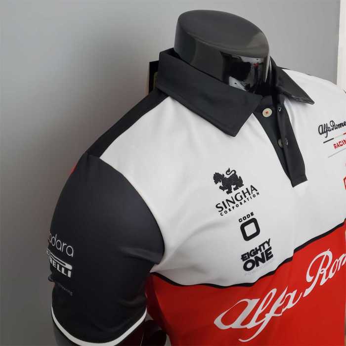 F1 Formula One Alpha Taurus Red and White Racing Jersey