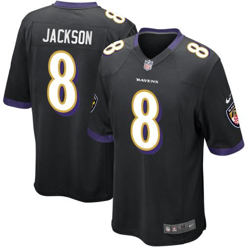 Baltimore Ravens 8 JACKSON Black NFL Jersey