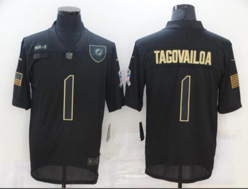 Miami Dolphins 1 TAGOVAILOA Back 2020 Salute To Service Limited Jersey