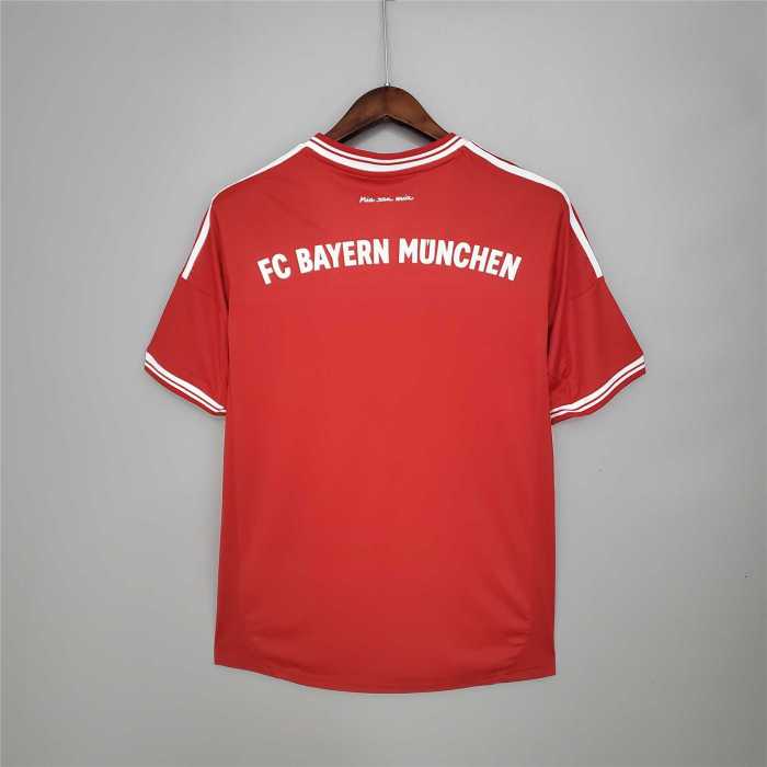 with Front Lettering Retro Jersey 2013-2014 Bayern Munich Final UCL Home Soccer Jersey