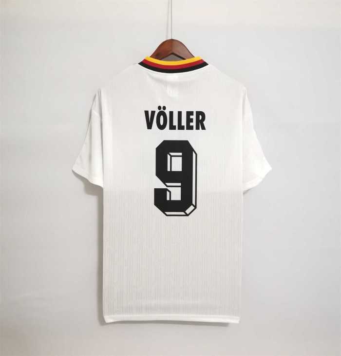 Retro Jersey 1994 Germany VOLLER 9 Home Soccer Jersey Vintage Football Shirt