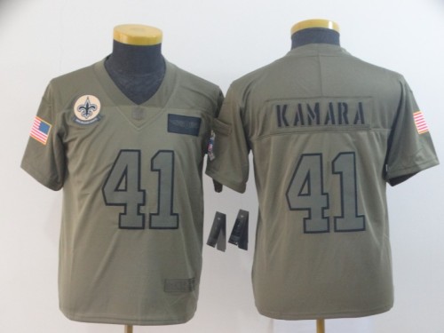 Dallas Cowboys 55 Leighton Vander Esch 2019 Olive Youth Salute To Service Limited Jersey
