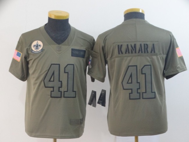 Dallas Cowboys 55 Leighton Vander Esch 2019 Olive Youth Salute To Service Limited Jersey