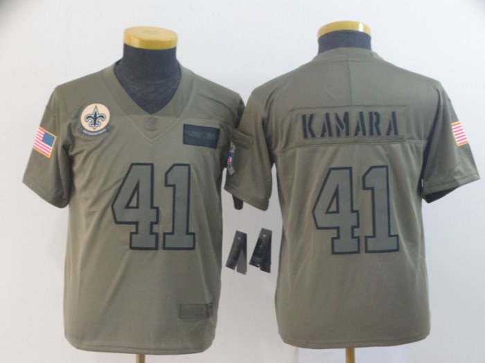 Dallas Cowboys 55 Leighton Vander Esch 2019 Olive Youth Salute To Service Limited Jersey