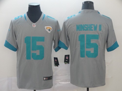 Jacksonville Jaguars  15 MINSHEW II Silver Inverted Legend Limited Jersey