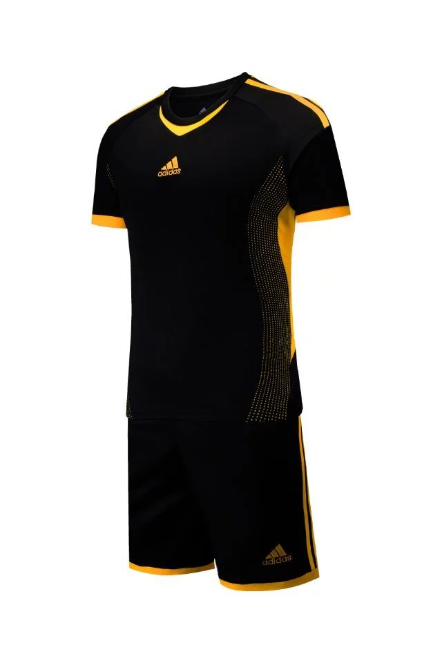 #812 Black Soccer Training Uniforms Blank Jersey and Shorts