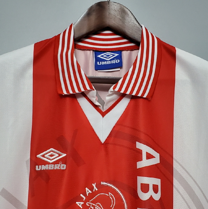 Retro Jersey 1995-1996 Ajax Home Soccer Jersey Vintage Football Shirt