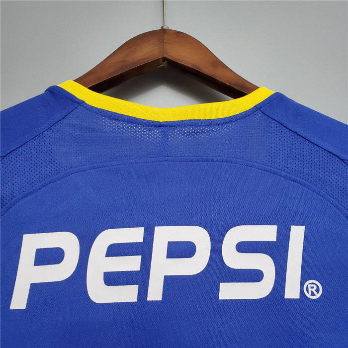 Retro Jersey Long Sleeve 2003-2004 Boca Juniors Home Soccer Jersey