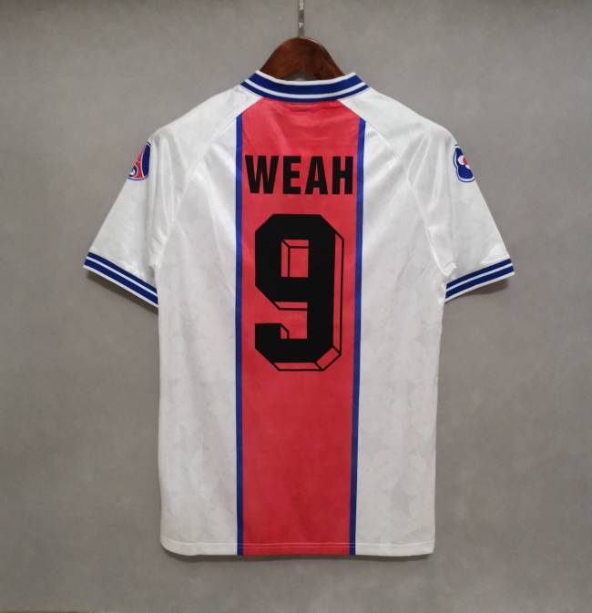 Retro Jersey 1994-1995 PSG WEAH 9 Away Soccer Jersey Vintage Paris Football Shirt