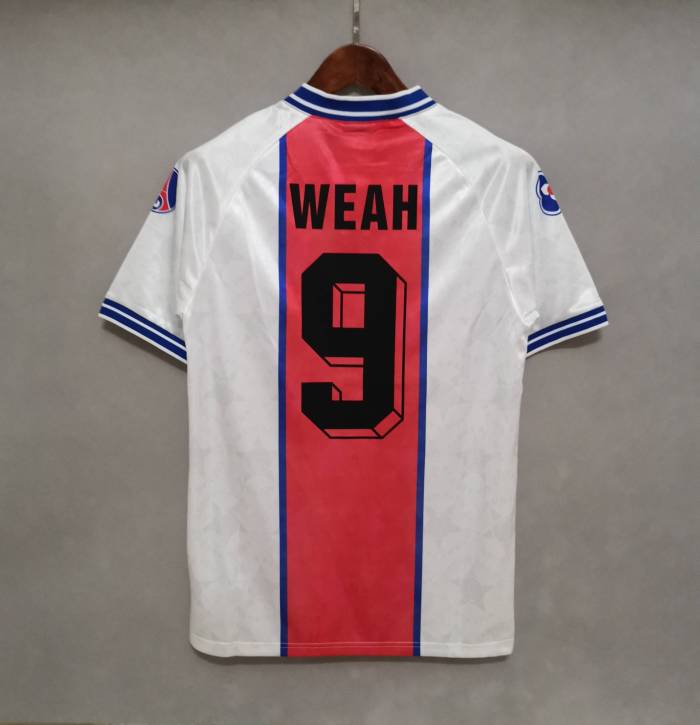 Retro Jersey 1994-1995 PSG WEAH 9 Away Soccer Jersey Vintage Paris Football Shirt