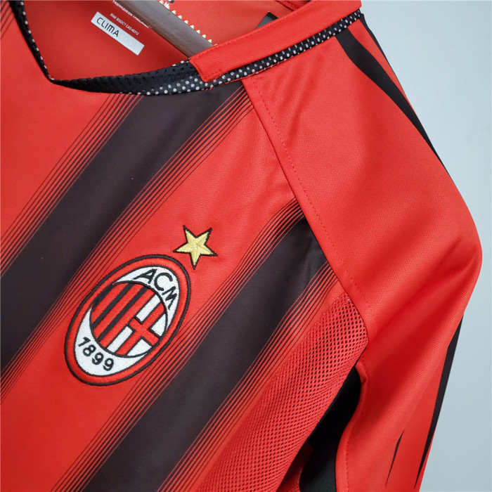 Retro Jersey 2004-2005 AC Milan Home Soccer Jersey Vintage Football Shirt