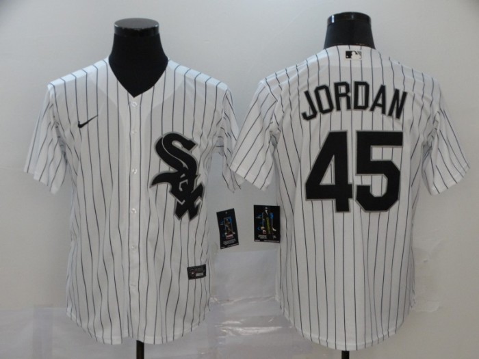 Chicago White Sox 45 JORDAN White 2020 Cool Base Jersey