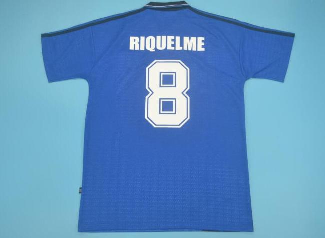 Retro Jersey 1994 Argentina 8 RIQUELME Away Blue Soccer Jersey