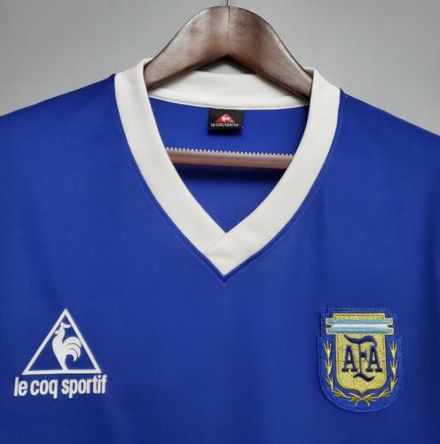 Retro Jersey 1986 Argentina Away Blue Soccer Jersey Vintage Football Shirt