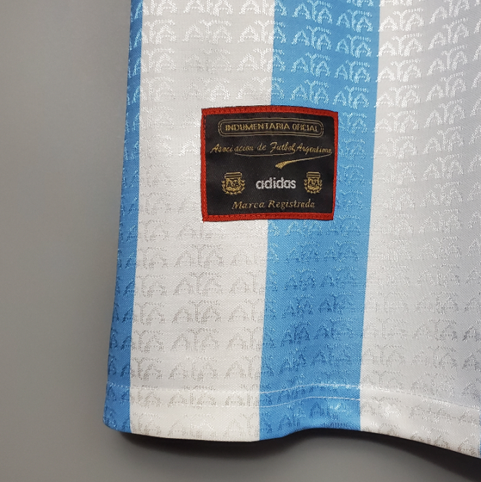 Retro Jersey 1994-1996 Argentina Home Soccer Jersey Vintage Football Shirt