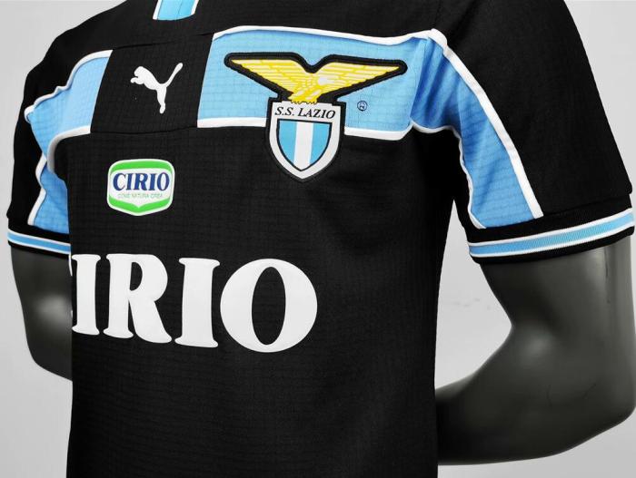 Retro Jesey 1998-1999 Lazio Away Black Soccer Jersey Vintage Football Shirt