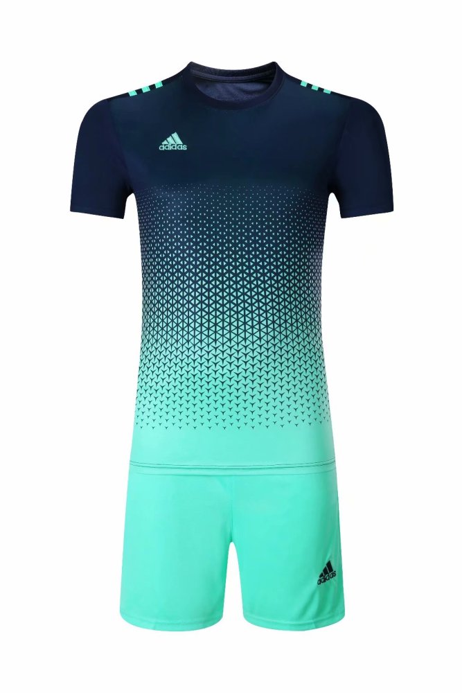 #815 Light Blue/Black Soccer Training Uniform Jersey and Shorts