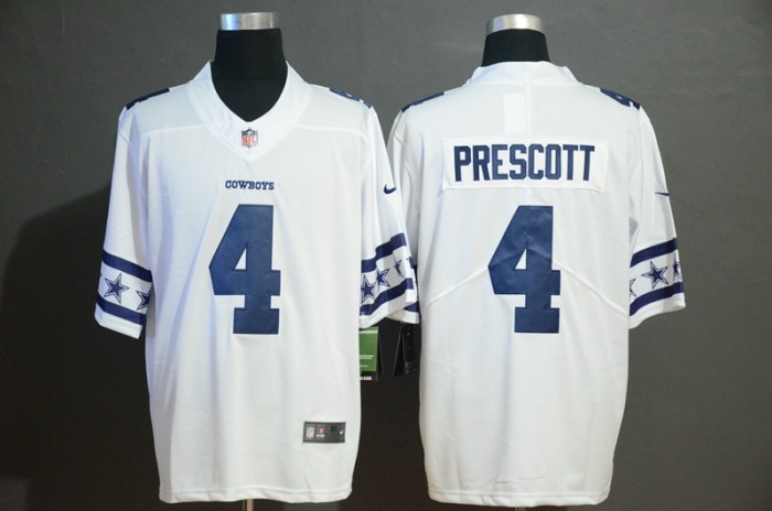 Dallas Cowboys 4 Dak Prescott White Team Logos Fashion Vapor Limited Jersey