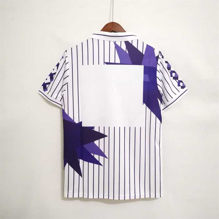 Retro Jersey 1991-1992 Fiorentina Away White Soccer Jersey Vintage Football Shirt
