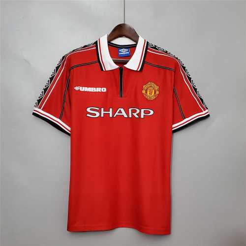 Retro Shirt 1998-1999 Manchester United 11 GIGGS Vintage Home Soccer Jersey