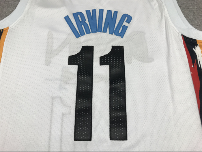 2023 City Edition Brooklyn Nets IRVING 7 White Basketball Shirt NBA Jersey