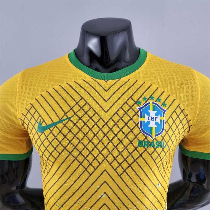 Player Version 2022 Brazil Special Edition Yellow Soccer Jersey