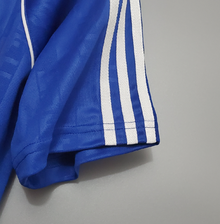 Retro Jersey 1988-1989 Manchester United Third Away Blue Soccer Jersey Vintage Football Shirt