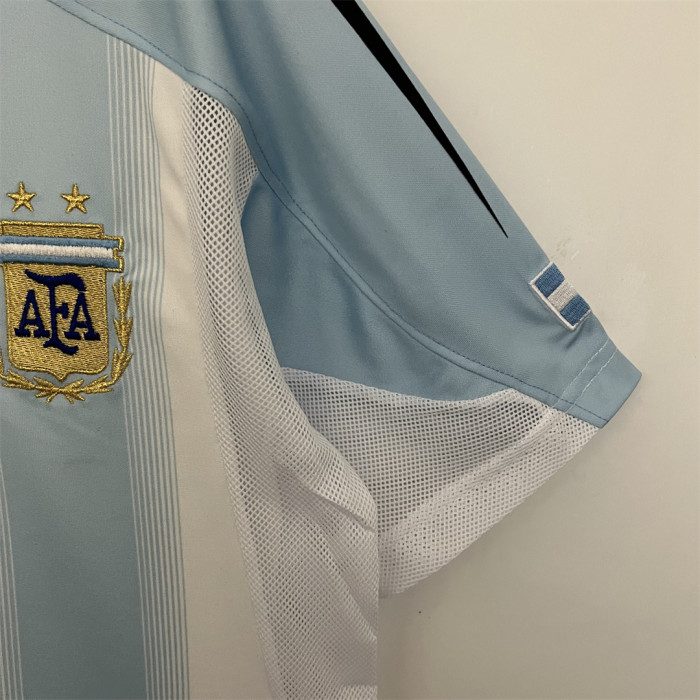 Retro Jersey 2004-2005 Argentina Home Soccer Jersey Vintage Football Shirt